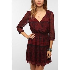 COPE Smocked Waist Crepe Chiffon Dress